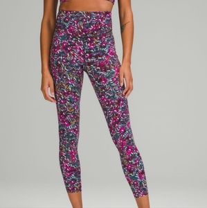 Lululemon Base Pace High-Rise Running Tight 25" Floral Electric Multi Sz 20 NWT